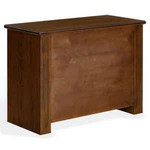 Safavieh Caroline Walnut and Brass Two Drawer Open Shelf Chest for Bedroom or Entryway SFV4283A