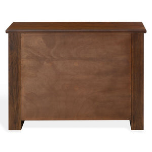 Safavieh Caroline Walnut and Brass Two Drawer Open Shelf Chest for Bedroom or Entryway SFV4283A