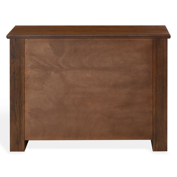 Safavieh Caroline Walnut and Brass Two Drawer Open Shelf Chest for Bedroom or Entryway SFV4283A