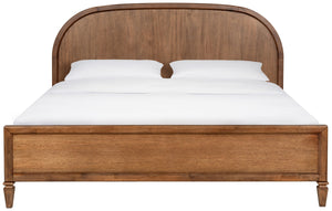 Safavieh Mandie Solid Wood Bed Classic Transitional Bedroom Centerpiece with Warm Natural Finish Appeal Light Brown King SFV4284A-K-2BX
