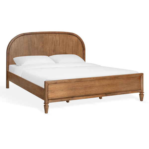 Safavieh Mandie Solid Wood Bed Classic Transitional Bedroom Centerpiece with Warm Natural Finish Appeal Light Brown King SFV4284A-K-2BX