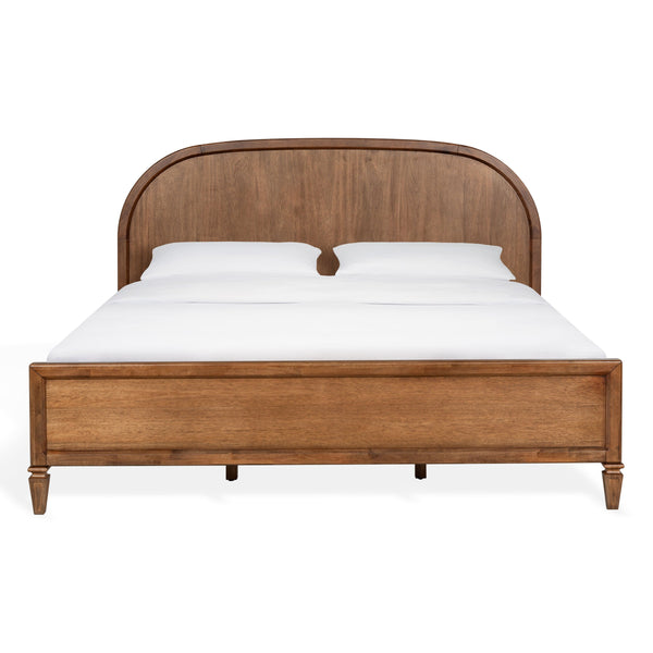 Safavieh Mandie Solid Wood Bed Classic Transitional Bedroom Centerpiece with Warm Natural Finish Appeal Light Brown King SFV4284A-K-2BX