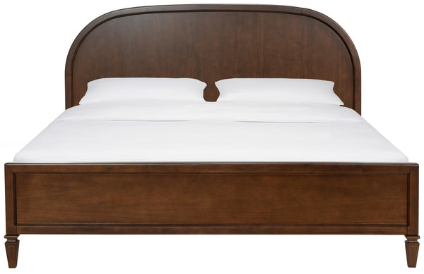 Safavieh Mandie Solid Wood Bed Classic Transitional Bedroom Centerpiece with Warm Natural Finish Appeal Walnut King SFV4284B-K-2BX