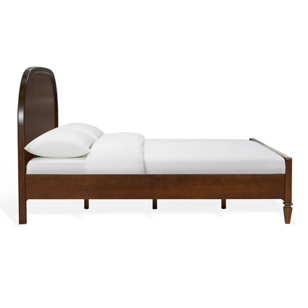 Safavieh Mandie Solid Wood Bed Classic Transitional Bedroom Centerpiece with Warm Natural Finish Appeal Walnut King SFV4284B-K-2BX