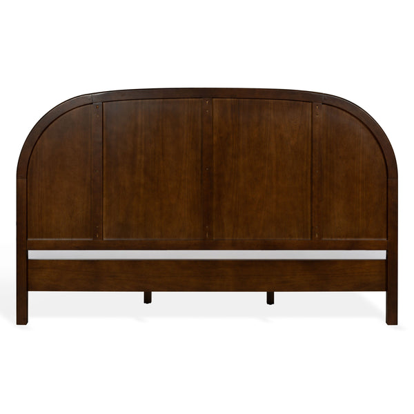 Safavieh Mandie Solid Wood Bed Classic Transitional Bedroom Centerpiece with Warm Natural Finish Appeal Walnut King SFV4284B-K-2BX