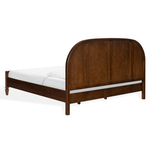 Safavieh Mandie Solid Wood Bed Classic Transitional Bedroom Centerpiece with Warm Natural Finish Appeal Walnut King SFV4284B-K-2BX