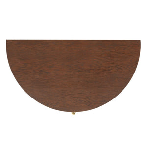 Safavieh Vivietta Fluted Walnut Nightstand with Brass Hardware for Modern Bedroom Elegance SFV4286A