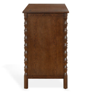 Safavieh Alyssabelle Solid Wood Six Drawer Dresser with Hand Carved Legs for Primary Bedroom Brown SFV4291A