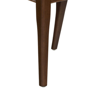 Safavieh Beckalynn Solid Wood Dining Chair Walnut Frame Ivory Upholstered Seat Transitional Style SFV4292A-SET2