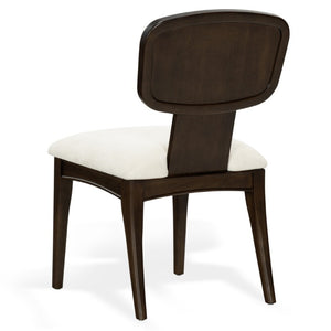 Safavieh Beckalynn Ivory Upholstered Dining Chair with Warm Walnut Frame for Modern Farmhouse Tables SFV4293A-SET2