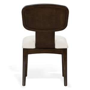 Safavieh Beckalynn Ivory Upholstered Dining Chair with Warm Walnut Frame for Modern Farmhouse Tables SFV4293A-SET2