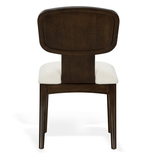 Safavieh Beckalynn Ivory Upholstered Dining Chair with Warm Walnut Frame for Modern Farmhouse Tables SFV4293A-SET2