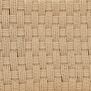 Safavieh Capriano Woven Back Walnut Wood Dining Chair with Ivory Upholstered Seat for Modern Spaces SFV4295A-SET2