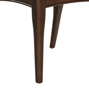 Safavieh Duane Solid Wood Dining Chair Walnut Frame Ivory Upholstered Seat Transitional Style SFV4296A-SET2