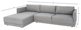 Safavieh Ludovic Contemporary Sofa Dark Grey SFV4517B-RVS-2BX