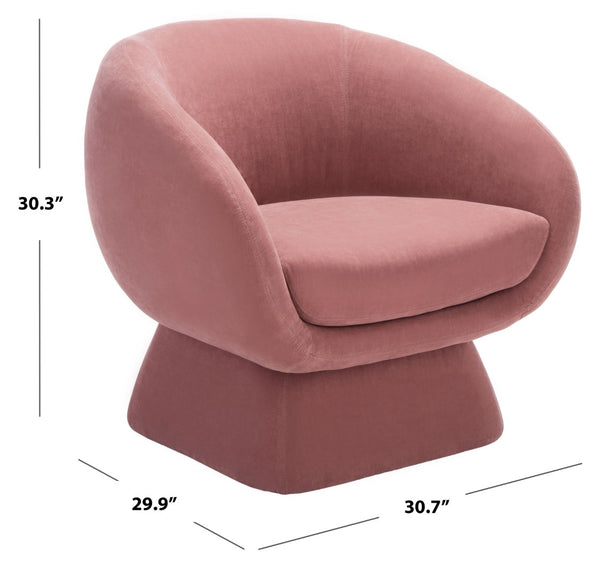 Safavieh KIANA Modern Accent Chair - Elegant Cream Design for Living Room, Bedroom, and Home Office Decor Dusty Rose SFV4527A
