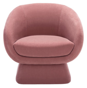 Safavieh KIANA Modern Accent Chair - Elegant Cream Design for Living Room, Bedroom, and Home Office Decor Dusty Rose SFV4527A