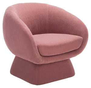 Safavieh KIANA Modern Accent Chair - Elegant Cream Design for Living Room, Bedroom, and Home Office Decor Dusty Rose SFV4527A