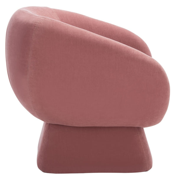 Safavieh KIANA Modern Accent Chair - Elegant Cream Design for Living Room, Bedroom, and Home Office Decor Dusty Rose SFV4527A