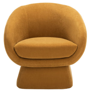 Safavieh KIANA Modern Accent Chair - Elegant Cream Design for Living Room, Bedroom, and Home Office Decor Mustard SFV4527B