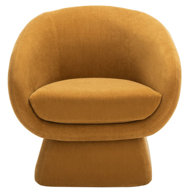 Safavieh KIANA Modern Accent Chair - Elegant Cream Design for Living Room, Bedroom, and Home Office Decor Mustard SFV4527B