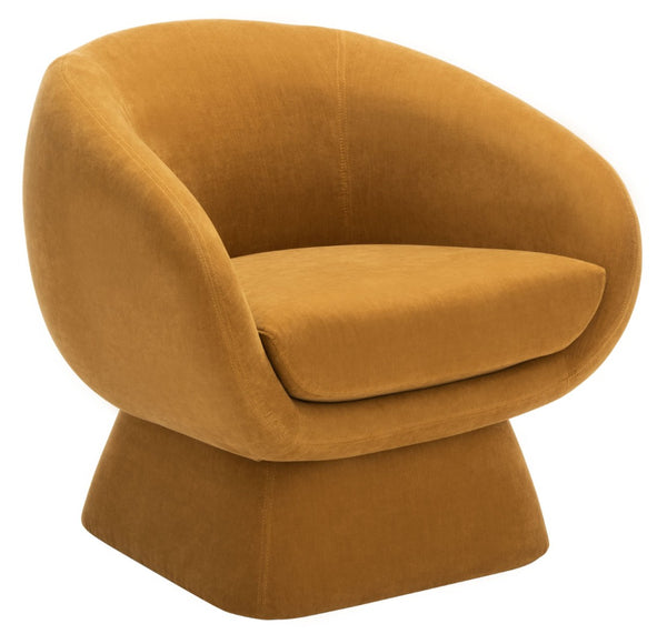 Safavieh KIANA Modern Accent Chair - Elegant Cream Design for Living Room, Bedroom, and Home Office Decor Mustard SFV4527B