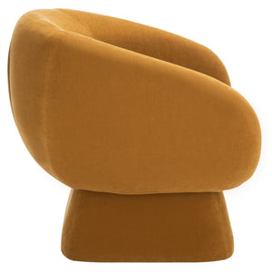 Safavieh KIANA Modern Accent Chair - Elegant Cream Design for Living Room, Bedroom, and Home Office Decor Mustard SFV4527B