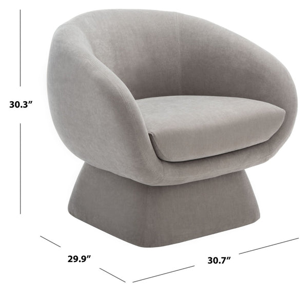 Safavieh KIANA Modern Accent Chair - Elegant Cream Design for Living Room, Bedroom, and Home Office Decor Grey SFV4527C