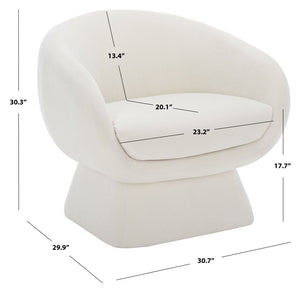 Safavieh KIANA Modern Accent Chair - Elegant Cream Design for Living Room, Bedroom, and Home Office Decor Creme SFV4527D
