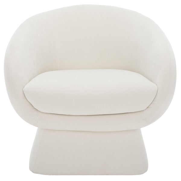 Safavieh KIANA Modern Accent Chair - Elegant Cream Design for Living Room, Bedroom, and Home Office Decor Creme SFV4527D