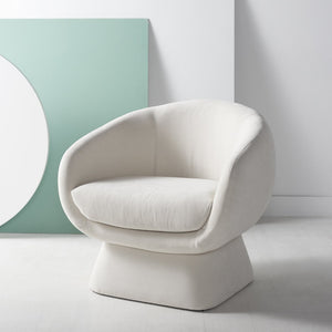 Safavieh KIANA Modern Accent Chair - Elegant Cream Design for Living Room, Bedroom, and Home Office Decor Creme SFV4527D