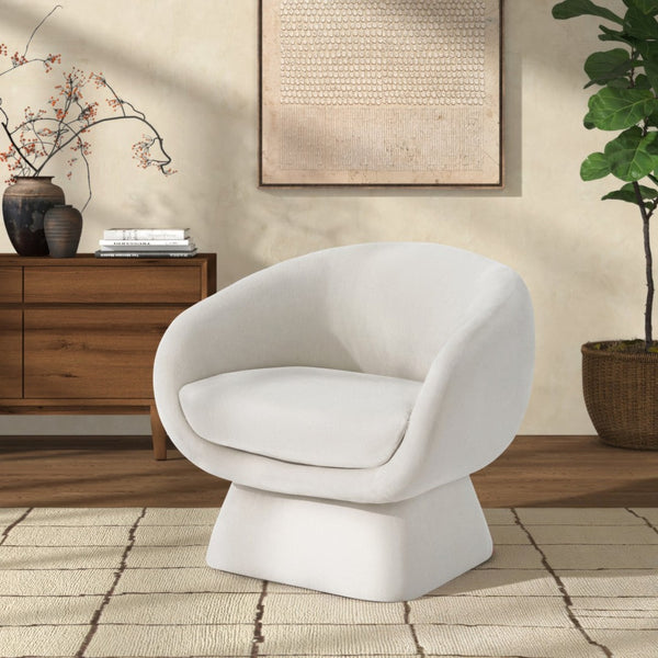 Safavieh KIANA Modern Accent Chair - Elegant Cream Design for Living Room, Bedroom, and Home Office Decor Creme SFV4527D