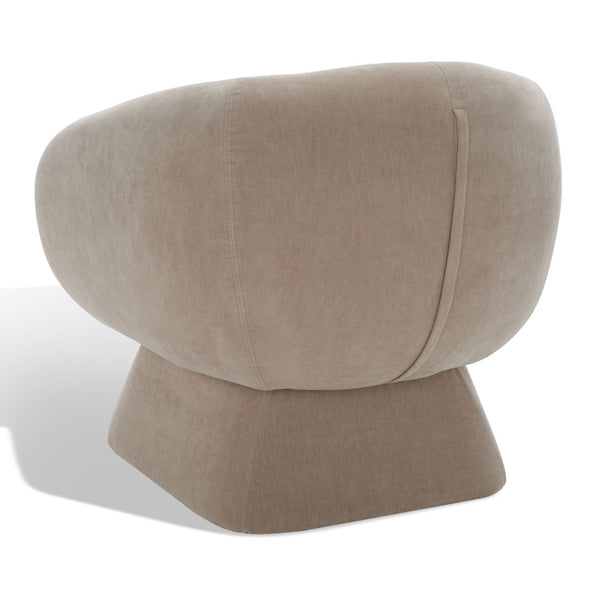 Safavieh KIANA Modern Accent Chair - Elegant Cream Design for Living Room, Bedroom, and Home Office Decor Light Brown SFV4527E