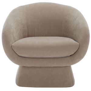 Safavieh KIANA Modern Accent Chair - Elegant Cream Design for Living Room, Bedroom, and Home Office Decor Light Brown SFV4527E