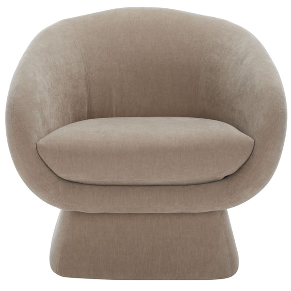 Safavieh KIANA Modern Accent Chair - Elegant Cream Design for Living Room, Bedroom, and Home Office Decor Light Brown SFV4527E