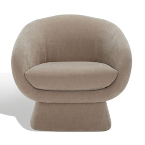Safavieh KIANA Modern Accent Chair - Elegant Cream Design for Living Room, Bedroom, and Home Office Decor Light Brown SFV4527E