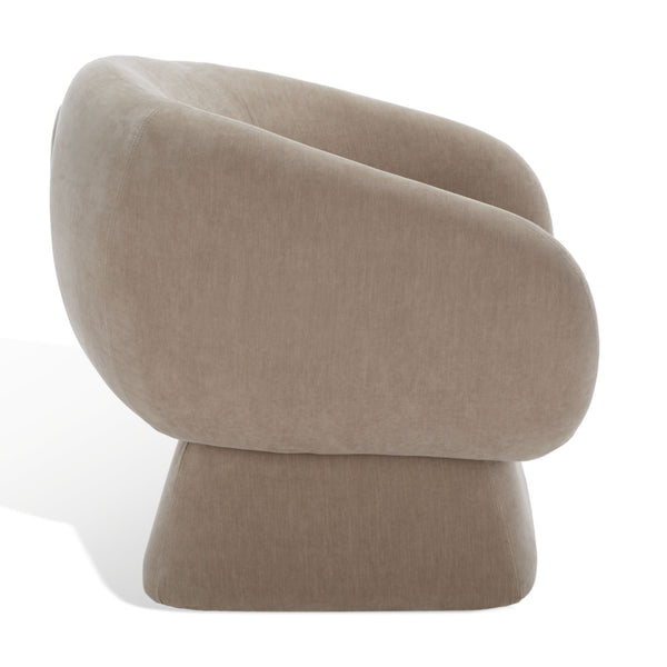 Safavieh KIANA Modern Accent Chair - Elegant Cream Design for Living Room, Bedroom, and Home Office Decor Light Brown SFV4527E