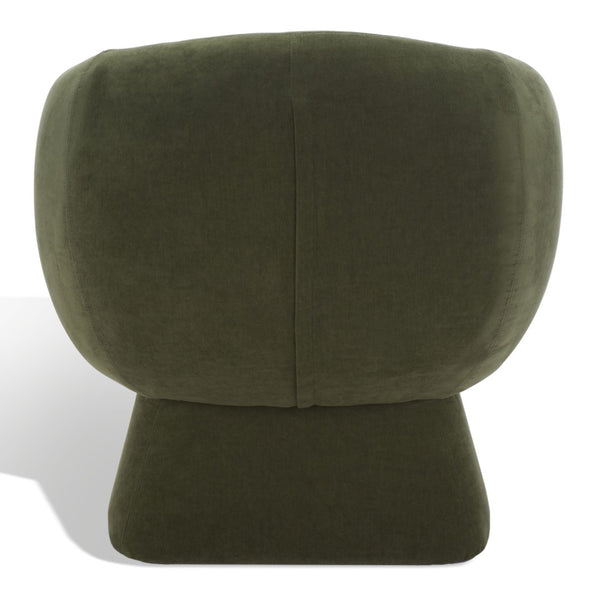 Safavieh KIANA Modern Accent Chair - Elegant Cream Design for Living Room, Bedroom, and Home Office Decor Olive Green SFV4527F