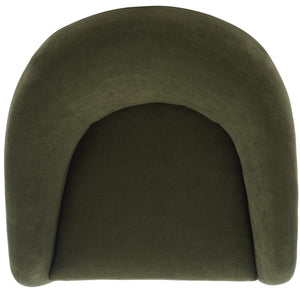 Safavieh KIANA Modern Accent Chair - Elegant Cream Design for Living Room, Bedroom, and Home Office Decor Olive Green SFV4527F
