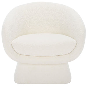 Safavieh KIANA Modern Accent Chair - Elegant Cream Design for Living Room, Bedroom, and Home Office Decor Ivory SFV4527G