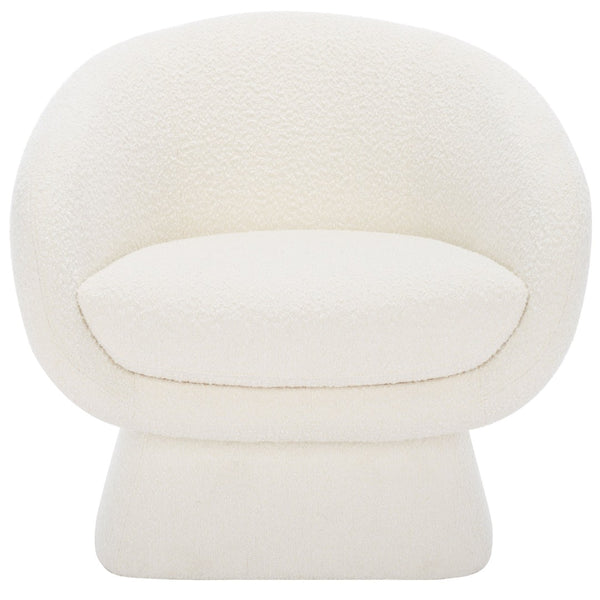 Safavieh KIANA Modern Accent Chair - Elegant Cream Design for Living Room, Bedroom, and Home Office Decor Ivory SFV4527G