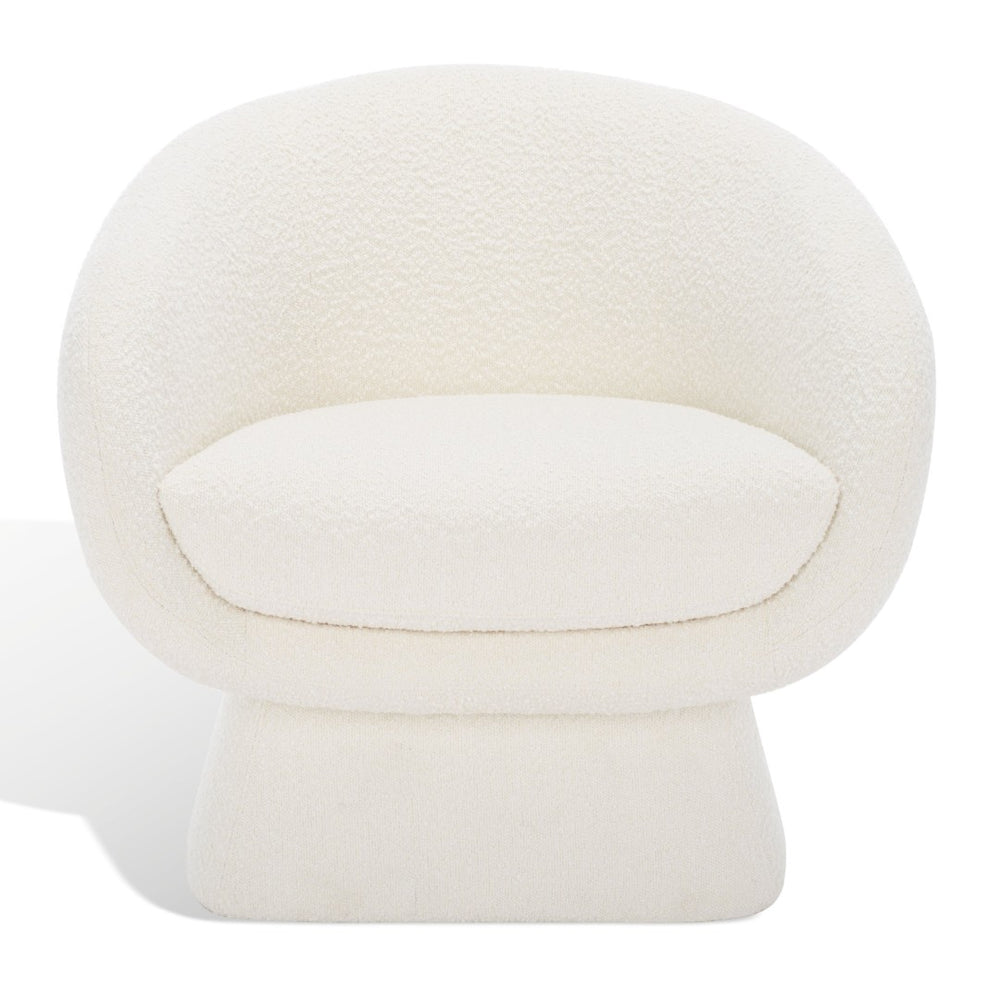 Safavieh KIANA Modern Accent Chair - Elegant Cream Design for Living Room, Bedroom, and Home Office Decor Ivory SFV4527G