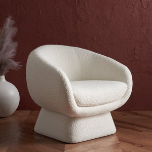 Safavieh KIANA Modern Accent Chair - Elegant Cream Design for Living Room, Bedroom, and Home Office Decor Ivory SFV4527G