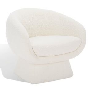 Safavieh KIANA Modern Accent Chair - Elegant Cream Design for Living Room, Bedroom, and Home Office Decor Ivory SFV4527G