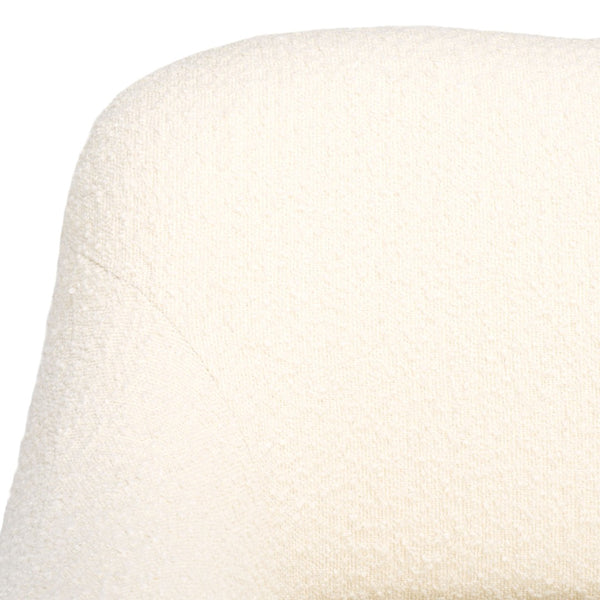 Safavieh DYANNA Boucle Accent Chair in Soft Ivory - Contemporary Comfort with Natural Wood Frame, Chic Style SFV4600A