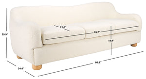 Safavieh Dyanna Boucle Sofa Ivory / Natural SFV4601A