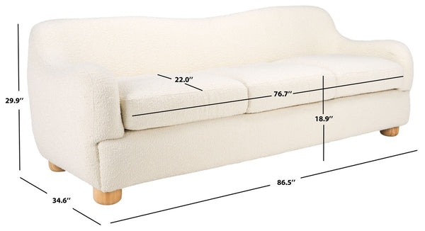Safavieh Dyanna Boucle Sofa Ivory / Natural SFV4601A