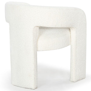Safavieh Catharia Boucle 3 Leg Dining Chair Ivory SFV4602A