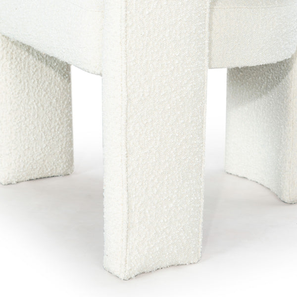 Safavieh Catharia Boucle 3 Leg Dining Chair Ivory SFV4602A