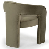 Safavieh Catharia Velvet 3 Leg Dining Chair Olive Green SFV4602C